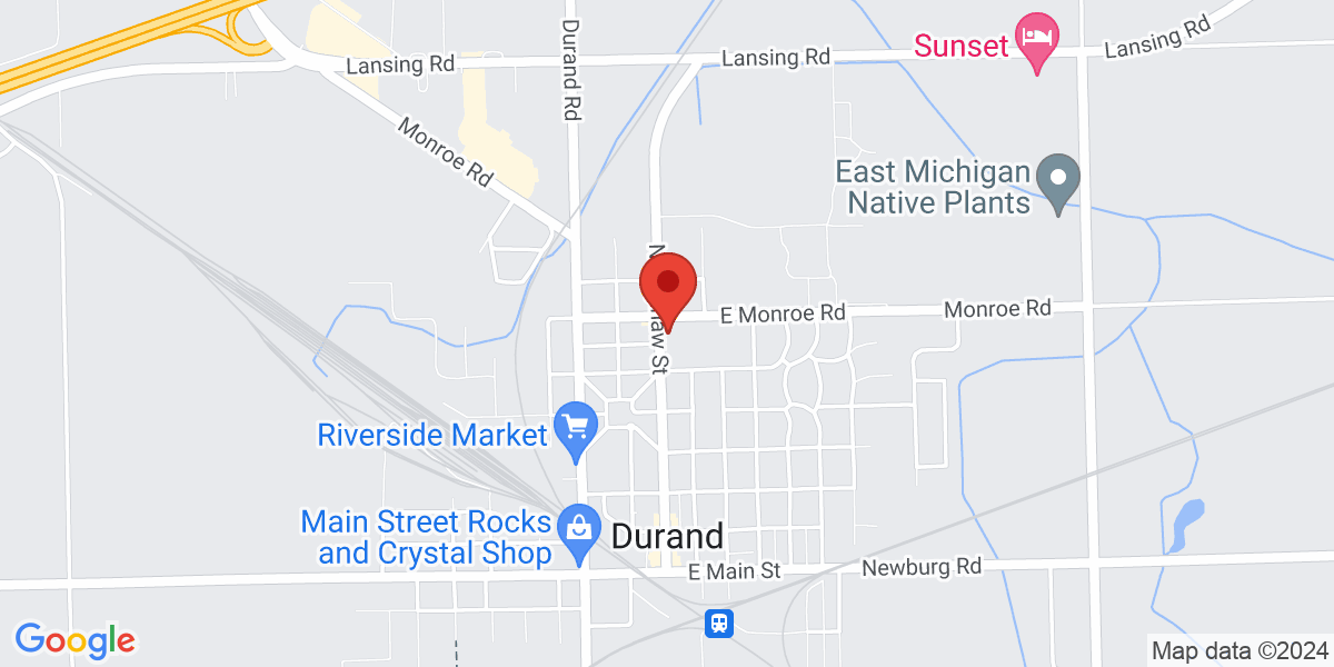 Map of Durand Memorial Library